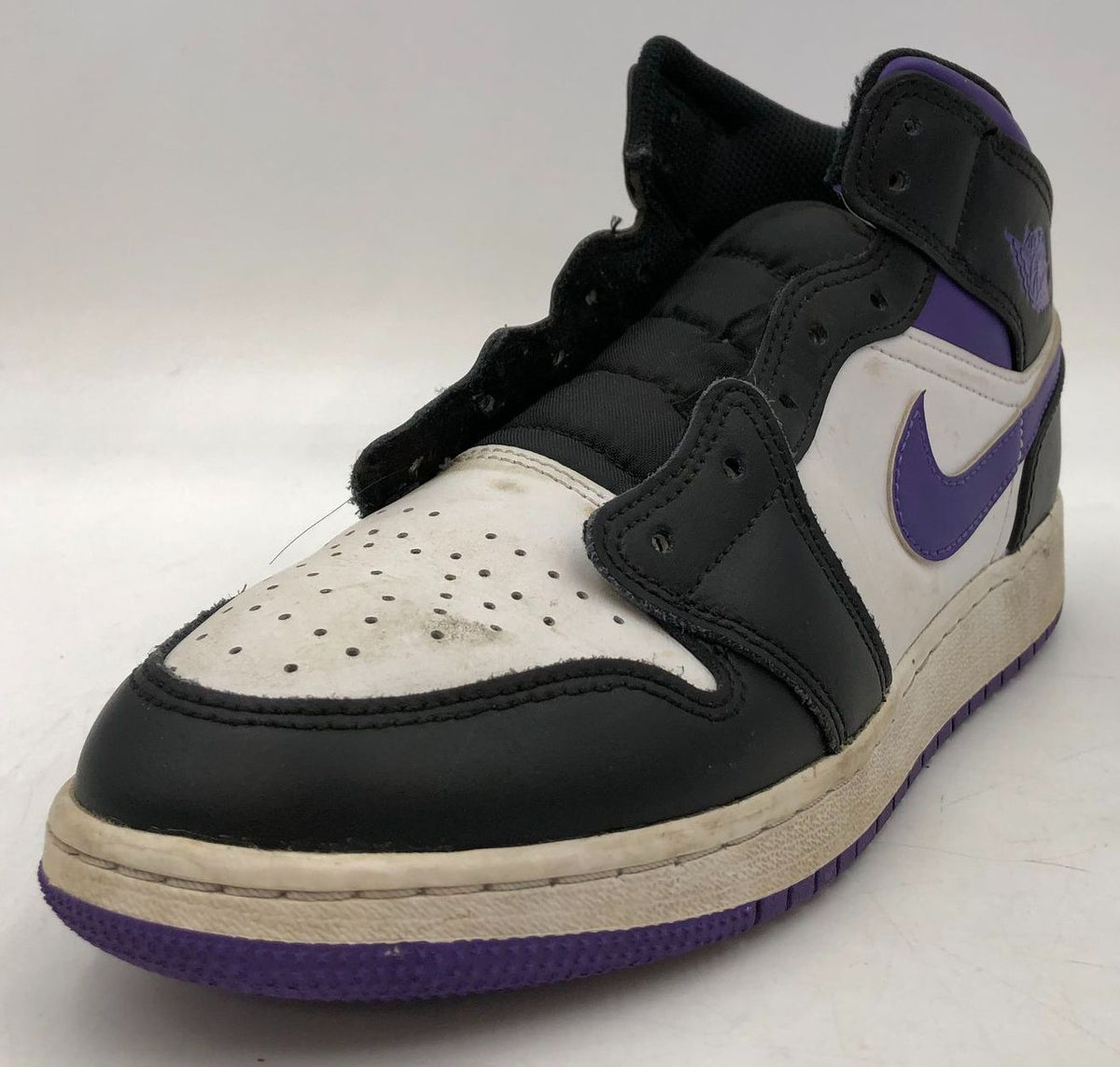 Nike Air Jordan 1 Mid GS Dark Iris Basketball Shoes Size 6Y COA