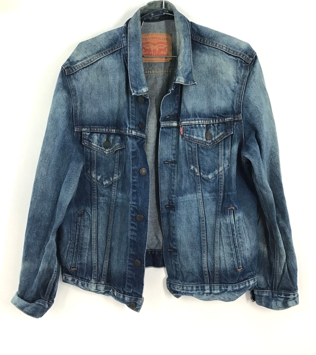 Levi&#39;s Men&#39;s Blue Denim Trucker Jacket - Size Medium