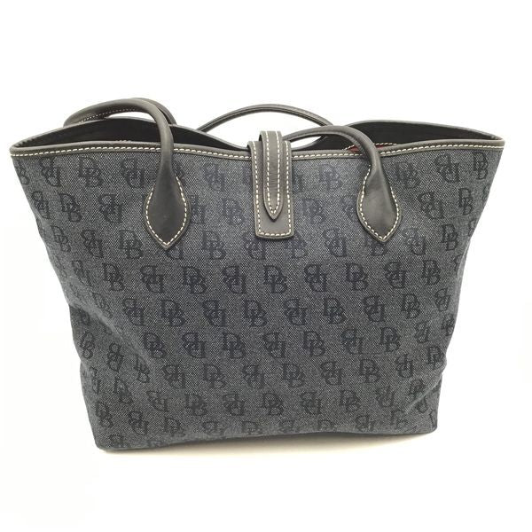 Authentic Dooney &amp; Bourke Black Monogram Print Luxury Tote Bag - COA Included