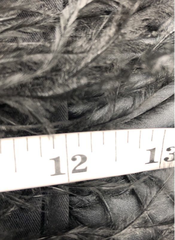 NWT Gianni Bini Women's Black Midnight Glamour Feather Mini Skirt - Size L