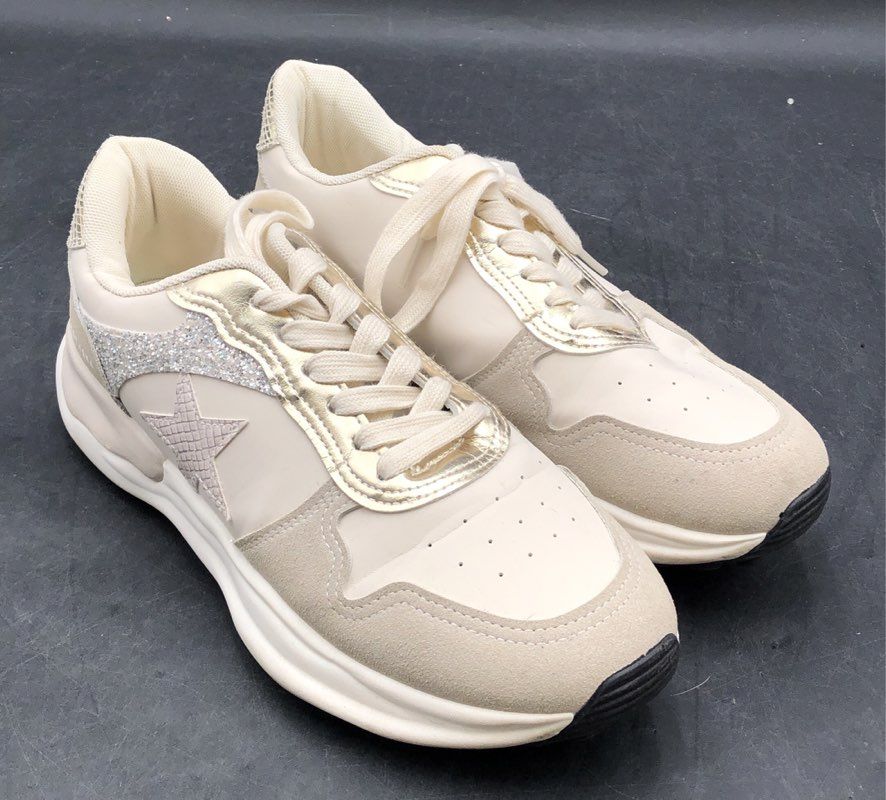 Vintage Havana Miles Nude Glitter Multi Star Running Sneakers Women's Size 9