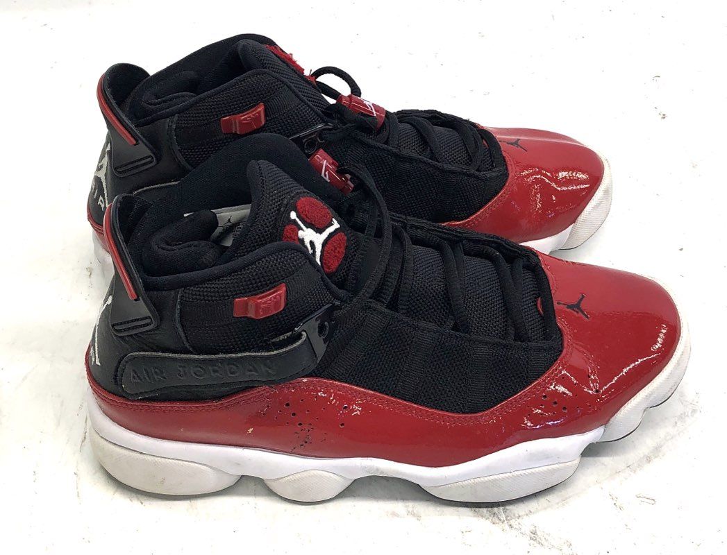 Jordan 6 Rings Gym Red Black White Sneakers Men's Size 8