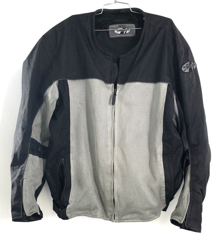 Joe Rocket Men's Phoenix Mesh Motorcycle Jacket Black Silver Sz 3XL