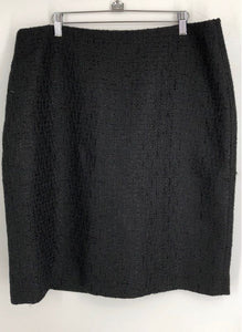 NWT Anne Klein Women's Black Straight & Pencil Skirt - Size 16