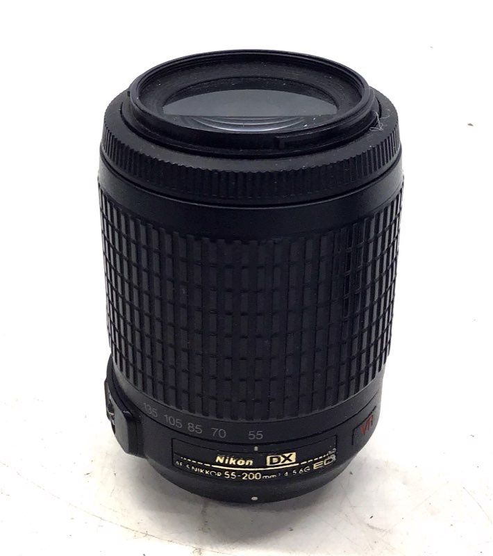 Nikon Nikkor 55-200mm DX VR Lens + Vintage Japanese Lens & Accessories 4pc Lot