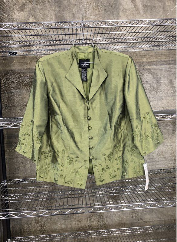 Positive Attitude Women's Skirt Suit Green Embroidered NWT Vintage Y2K Sz 14W