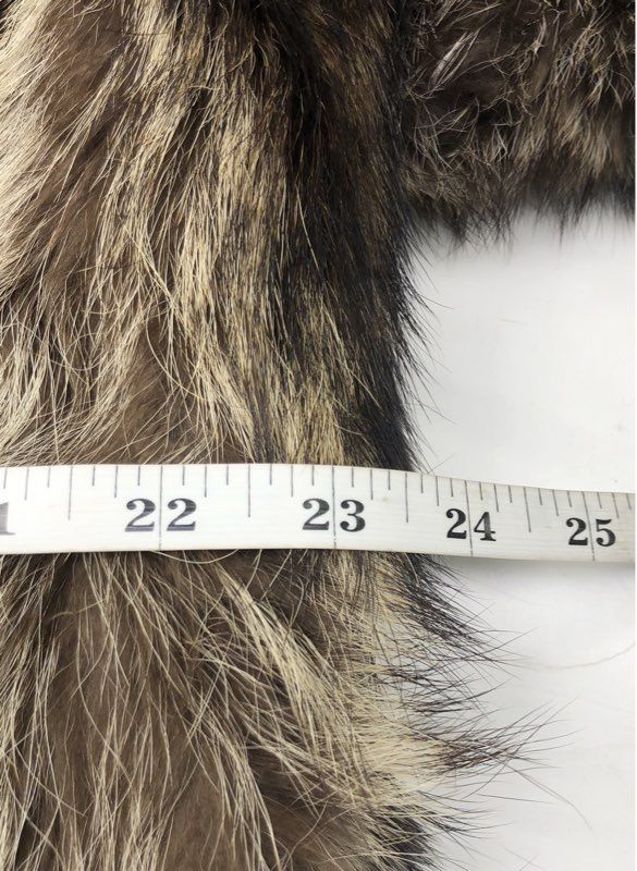 Vintage 70s Maple Furriers Women's Brown Full Length Long Hair Real Fur Coat