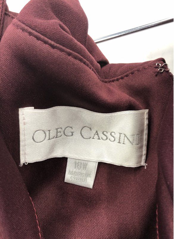 NWT Oleg Cassini Women's Wine Maxi Dress - Size 18W