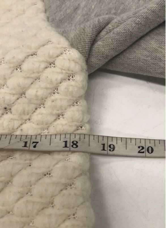 Dolan Left Coast Collection Women's White Gray Textured Knit Cardigan Jacket XS