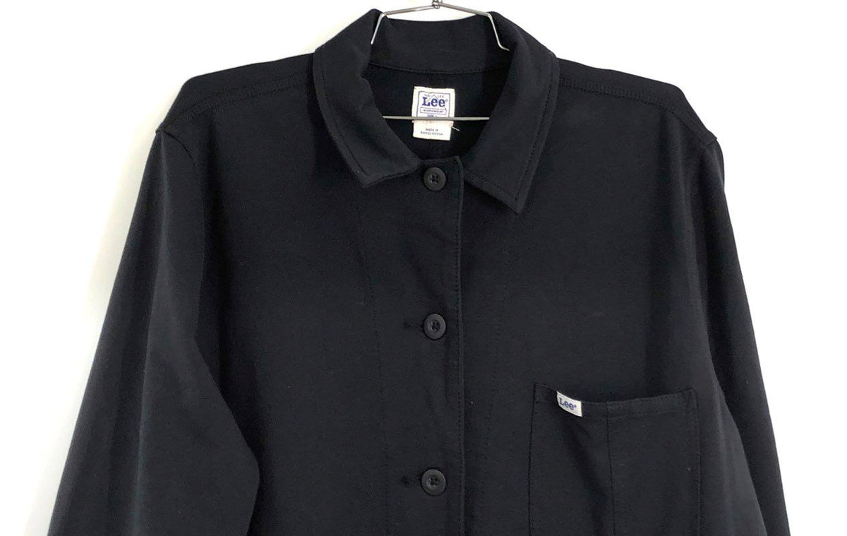 Lee Men's Black Unionall Stretch Workwear Chore Shirt Jacket Size L NWT