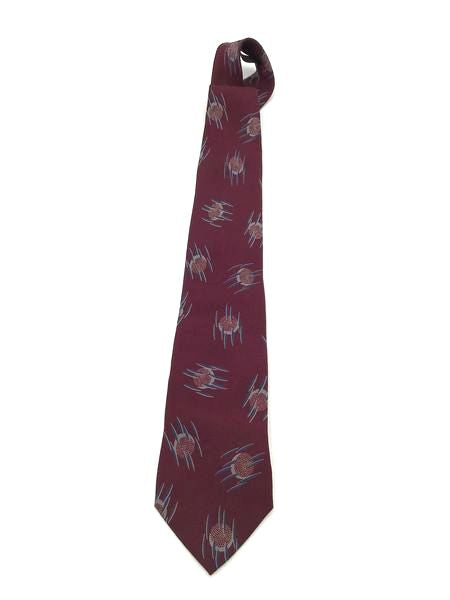 Giorgio Armani Men&#39;s Red Silk Adjustable Pointed Tie - One Size With COA