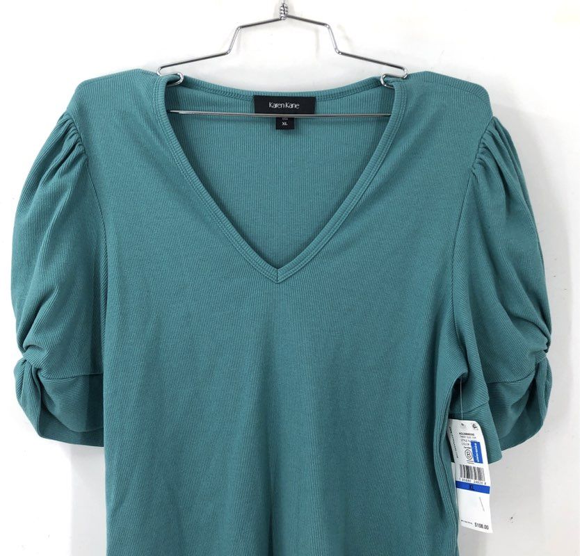 NWT Karen Kane Women's Aquamarine Blue Blouse - Size XL