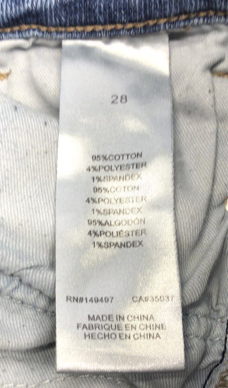 Sam Edelman Women's Blue The Kitten Mid Rise Skinny Crop Jeans Sz 28