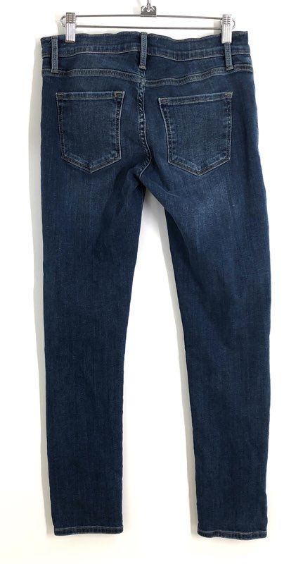 Frame Women's Le Garcon Slim Boyfriend Jeans Blue Distressed Denim Size 25