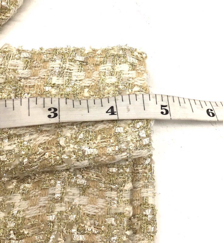 Express Women's Gold Metallic Boucle Tweed Dressy High Rise Shorts Sz 6