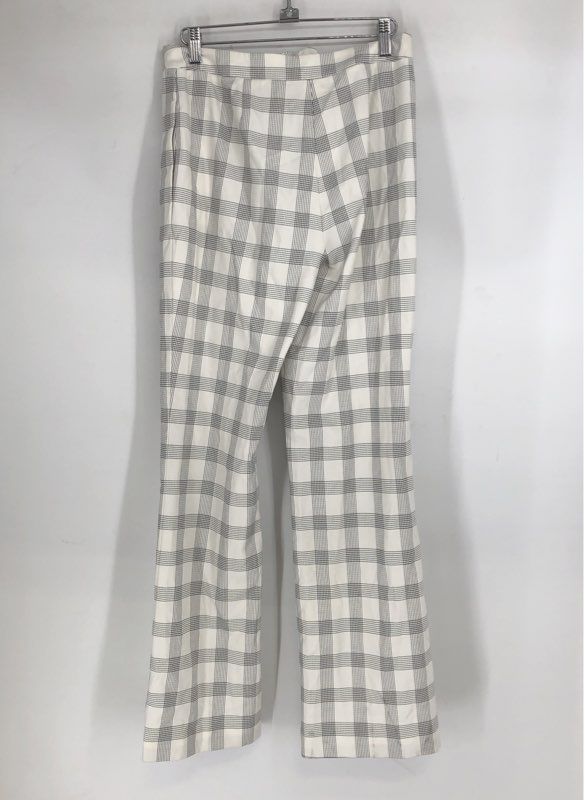 NWT Elie Tahari Women's Sky White Plaid Trouser Pants - Size 4