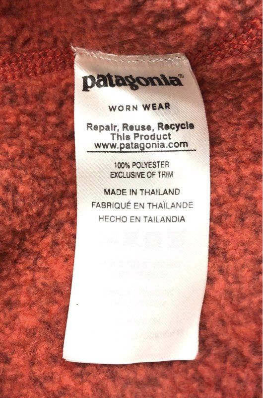 Patagonia Women's Better Sweater 1/4 Zip Pullover Red Heather Fleece Sz M