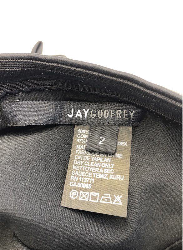 NWT Jay Godfrey Women's Black One-Piece Jumpsuit - Size 2