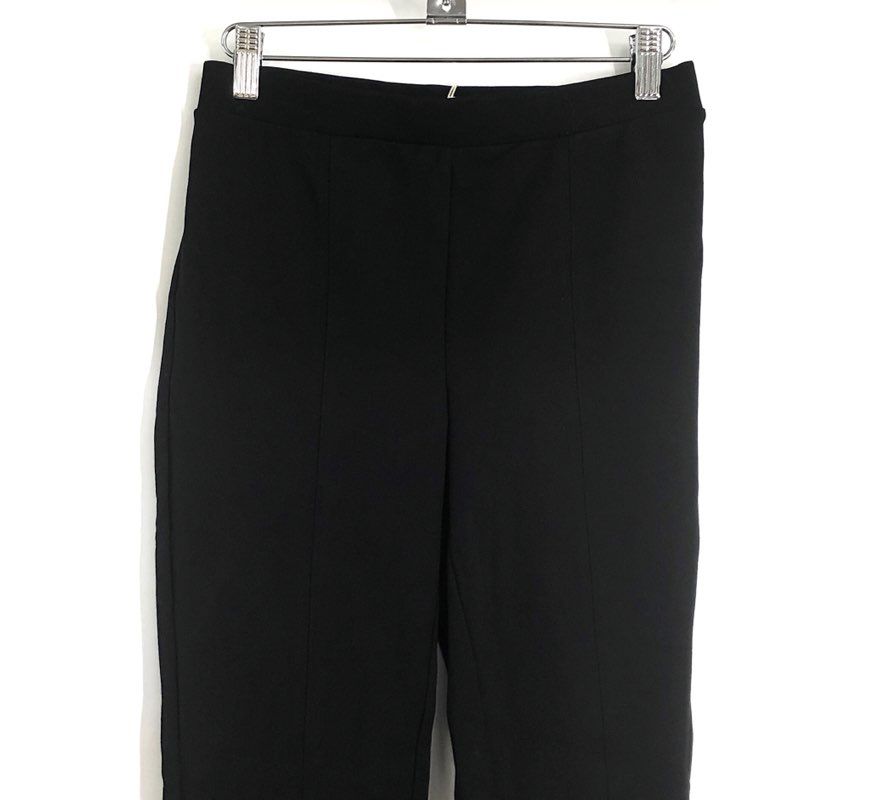 Mango Women's Black Seam Front Split Hem Leggings Trousers NWT Sz XS