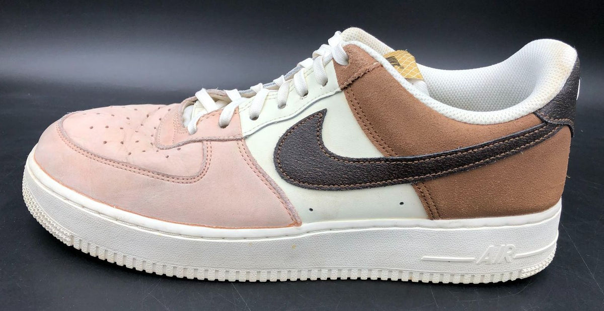 Nike Air Force 1 Low &#39;Neapolitan&#39; Men&#39;s White/Brown/Pink Sneakers - Sz 12 (+COA)