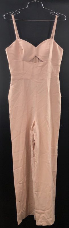 BCBGMAXAZRIA Women's Pink Cutout Wide Leg Sleeveless Jumpsuit Size 4 NWT