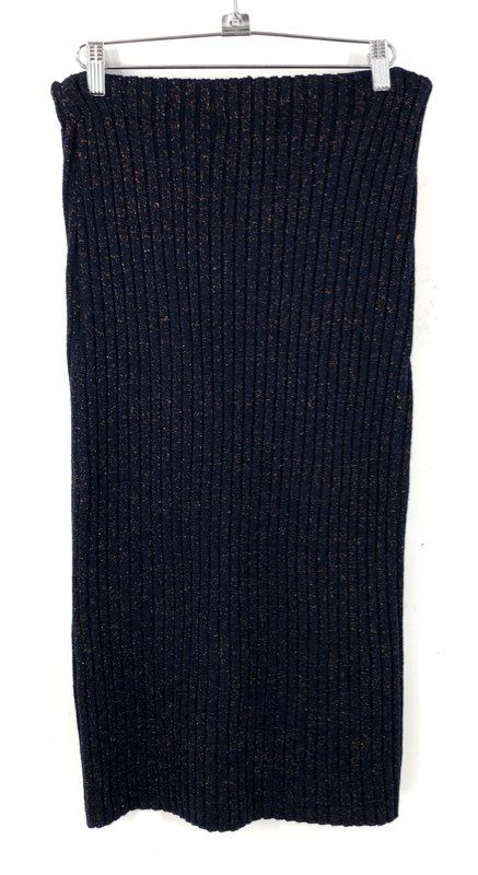 rag & bone Women's Jubilee Skirt Navy Metallic Ribbed Knit NWT Sz XS