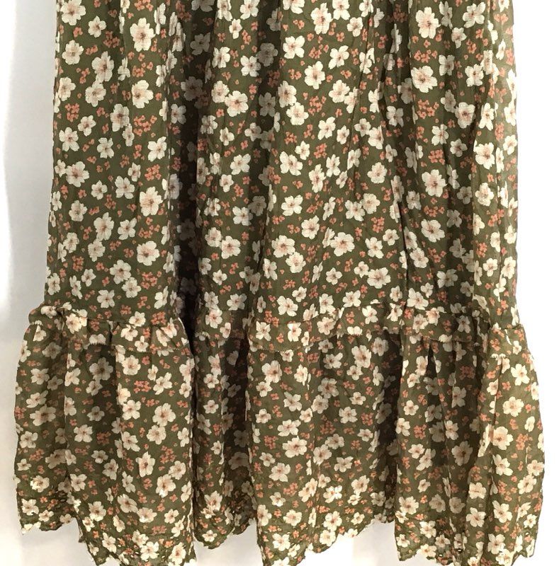 Kristopher Brock x Tecovas Women's The Charlie Olive Floral Midi Dress XL NWT