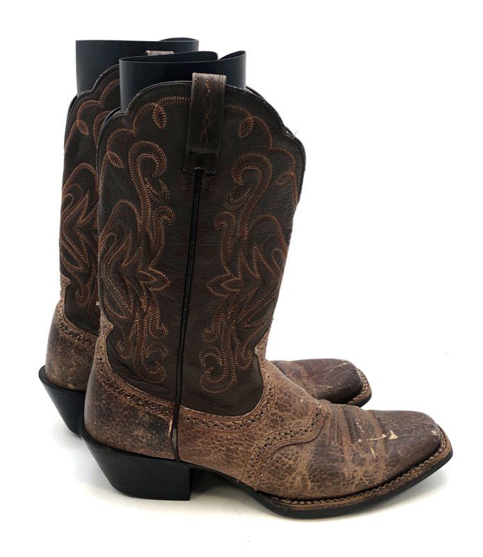 Ariat Heritage Distressed Brown Leather Western Cowboy Boots Women's Size 8B