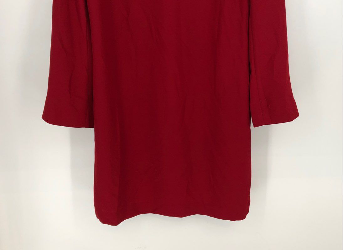 NWT Talbots Women&#39;s Red Long Sleeve Back Zip Shift Dress - Size 16