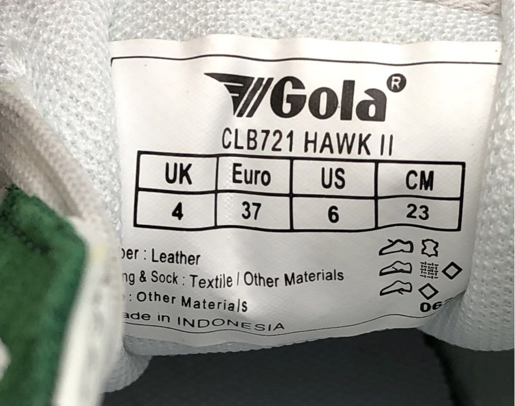 Gola Women's Hawk White Green Casual Shoes - Size 6