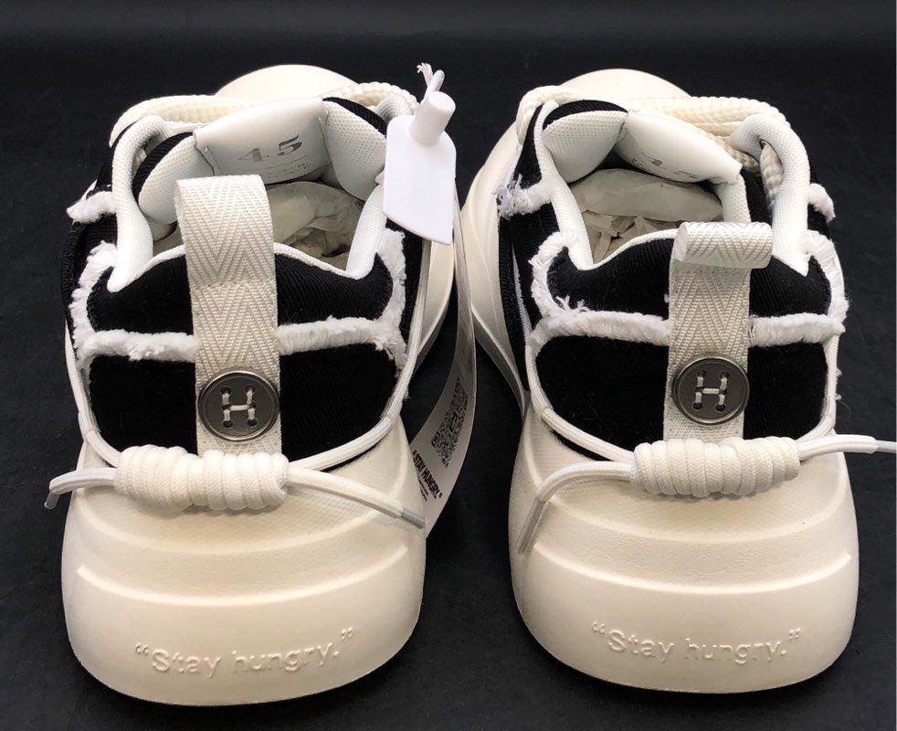 New H52 Stay Hungry Drip Black Cream Low Top Sneakers Size US 10.5