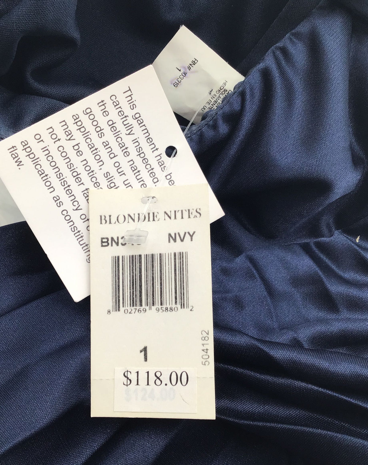 NWT Blondie Nites By Linda Bernell Women&#39;s Navy Blue Halter Neck Maxi Dress-Sz 1