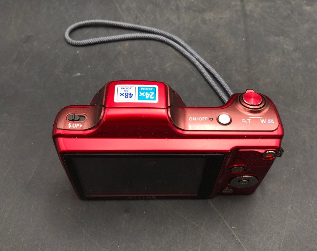 Olympus Red Stylus SZ-15 Digital Compact Camera With Charger