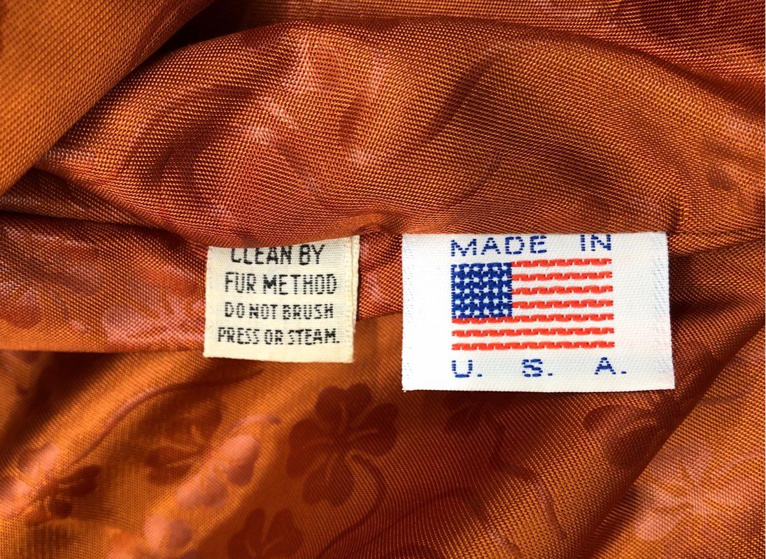 Vintage 90s Women's Dark Brown Faux Fur Coat Made in USA Floral Lining