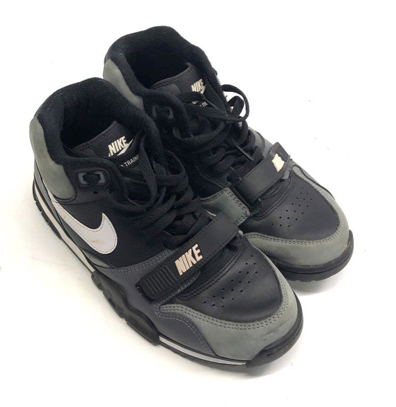 Nike Air Trainer 1 Black White Dark Grey Mid Top Sneakers Size 7.5