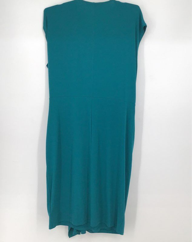 Michael Kors Women&#39;s Blue Surplice Neck Sleeveless Wrap Dress - Size XL