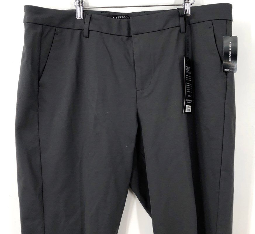 NWT Liver Pool Women's Dark Shadow Gray Trouser Pants - Size 20W