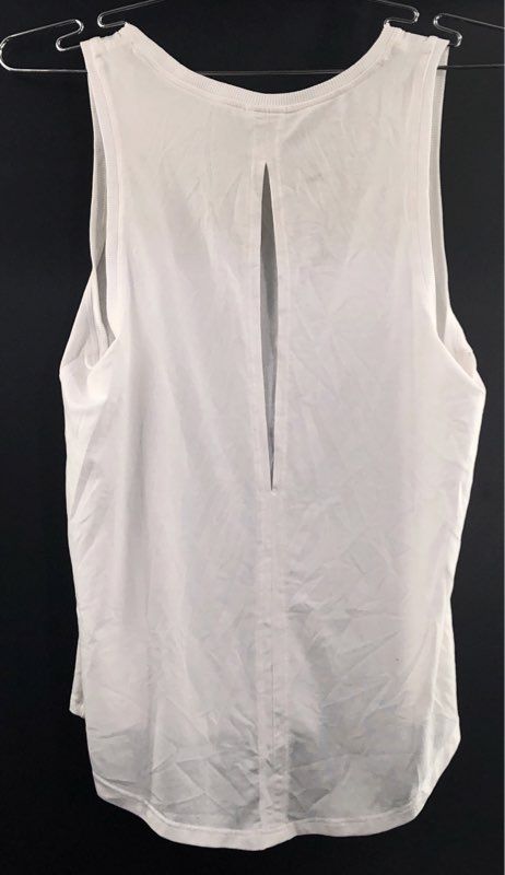 Athleta Women's White Tank Top Keyhole Back High-Low Hem Sleeveless Sz XS