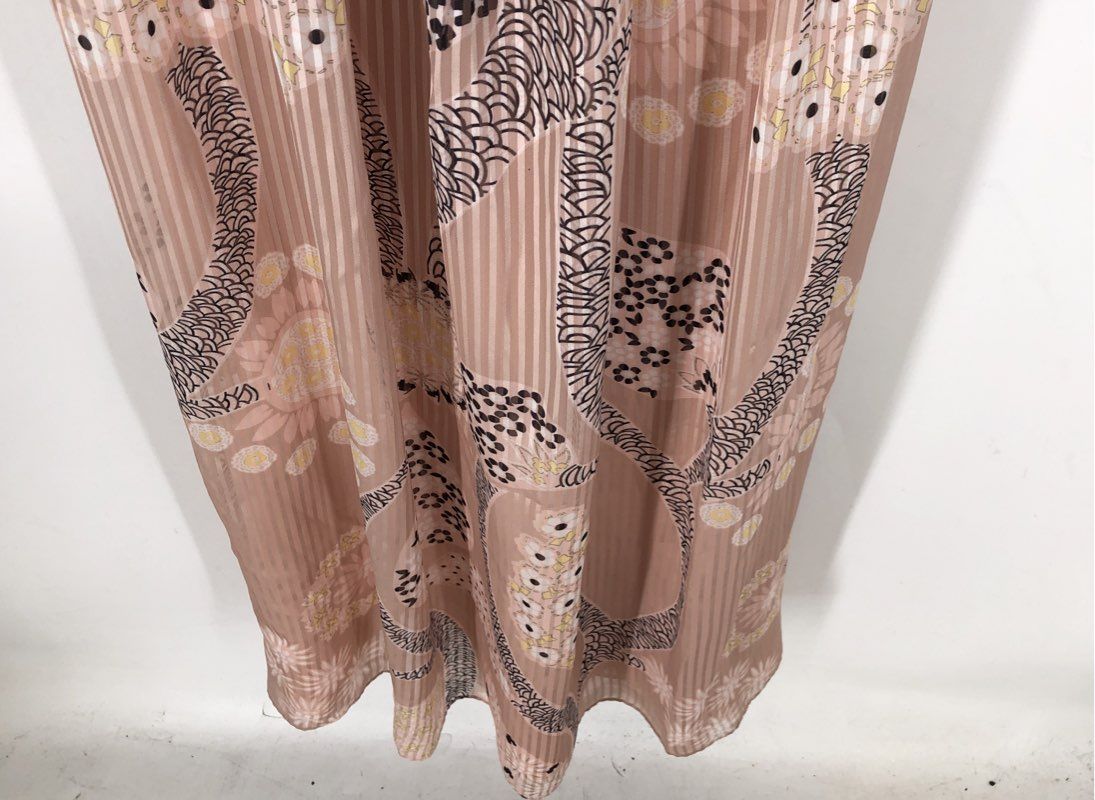 Reiss Women's Freddie Paisley Print Maxi Dress Nude Strappy Back NWT Sz 4