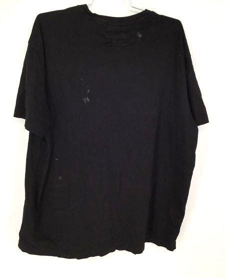 Armani Exchange Men's Black Gold Short Sleeve Logo T-Shirt - Size XL With COA