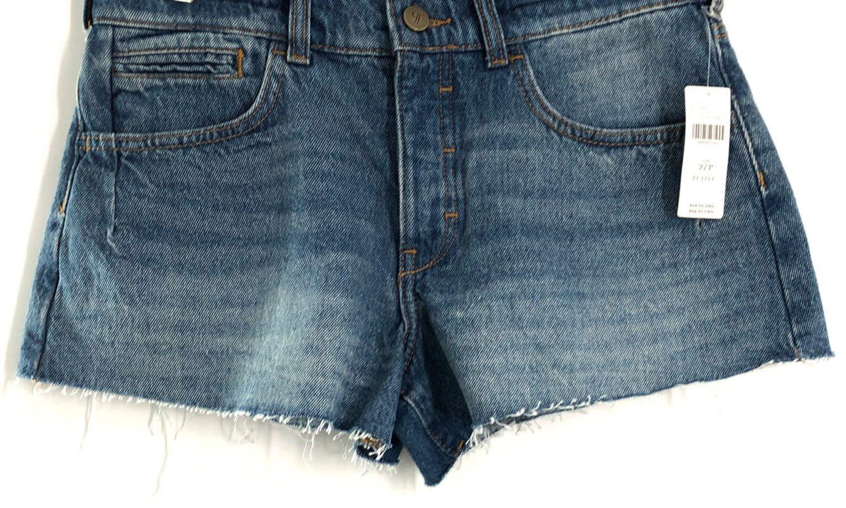Pilcro Women's Forsythia Wash Denim Cut-Off Shorts Raw Hem NWT Sz 27P
