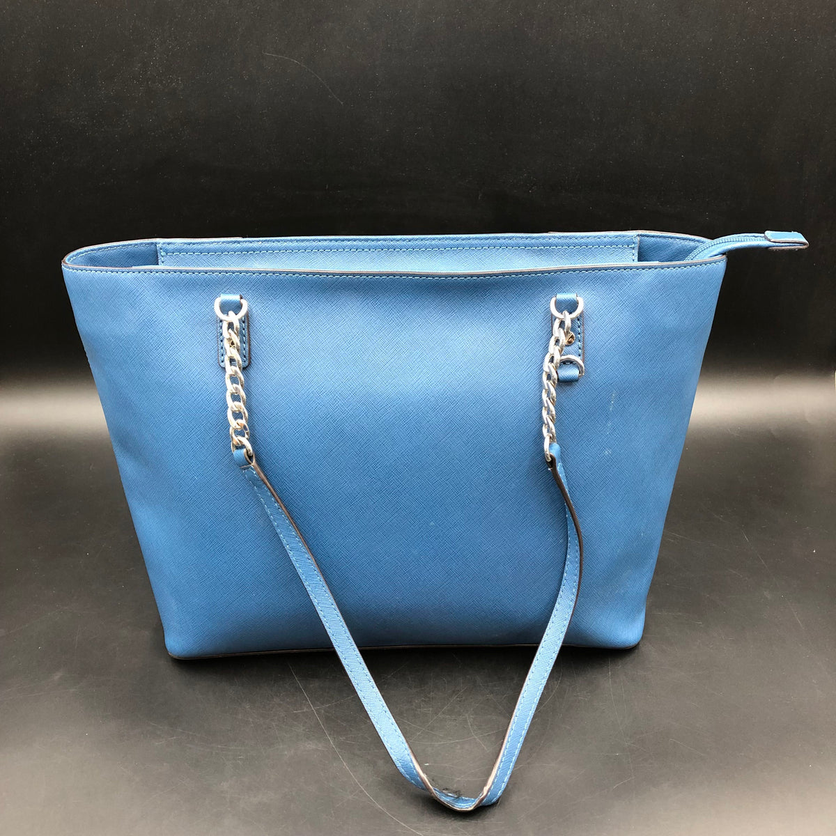 Michael Kors Slate Blue Leather 'Jet Set' Tote Bag (+COA)