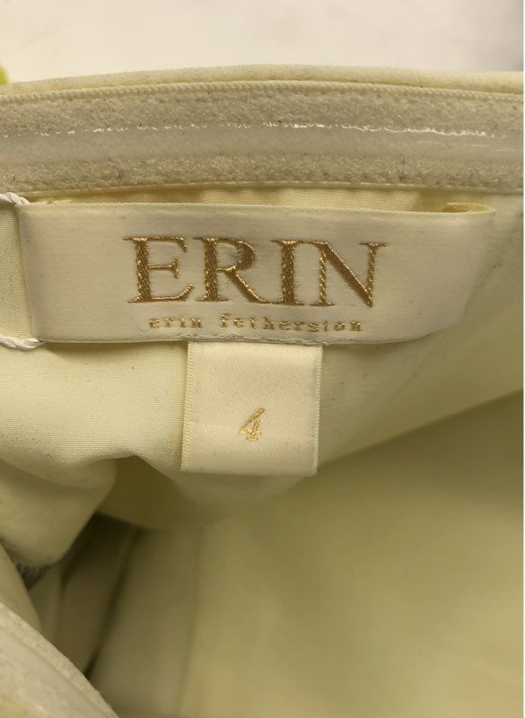 ERIN Erin Fetherston Women's Limeade Silk Ombre Pleated Chiffon Mini Dress Sz 4