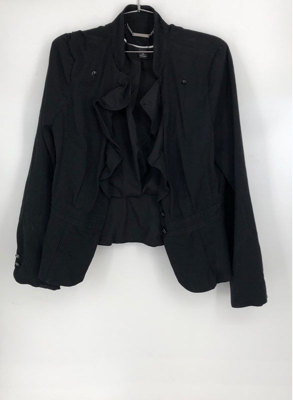 White House Black Market Women&#39;s Black Jacket - Size 14