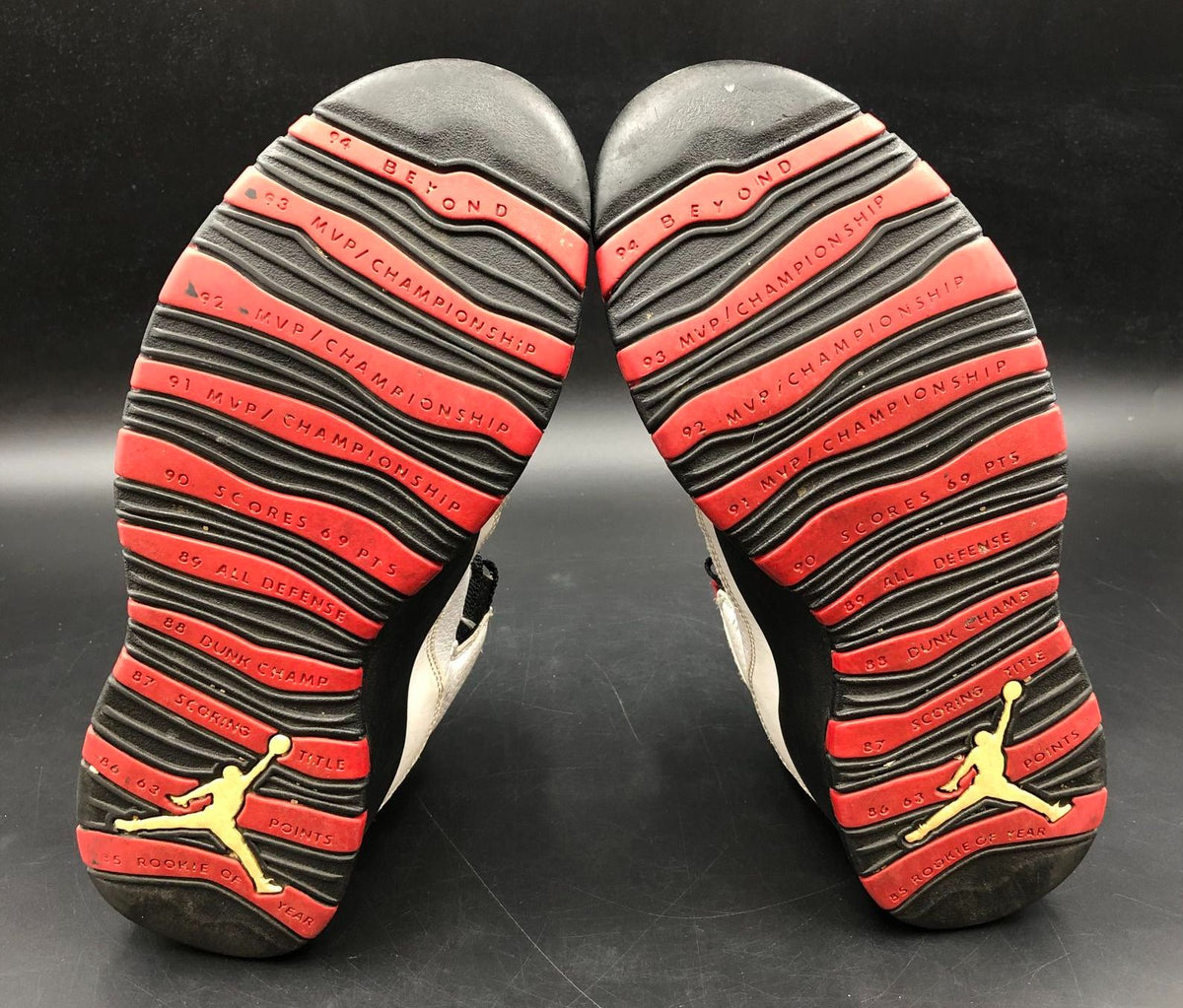Nike Air Jordan 10 'Double Nickel' Men's White/Black/Red Sneakers - Sz 8 (+COA)