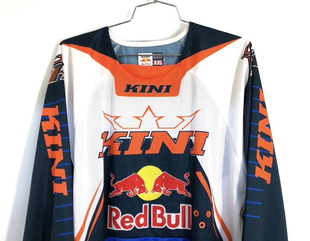 Kini Red Bull KTM Men's Motocross Jersey Multicolor Long Sleeve Mesh Sz XXL