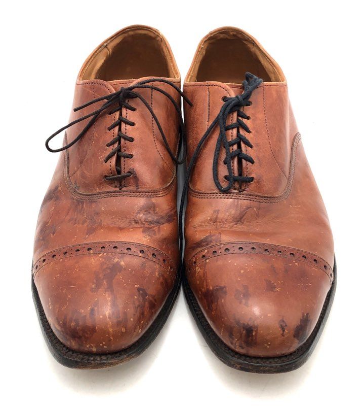 Allen Edmonds Byron Brown Leather Cap Toe Derby Dress Shoes Size 10 E
