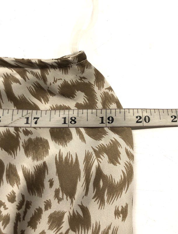 Westmoon Women's Dress Brown Tan Animal Print One Shoulder Asymmetrical NWT Sz L