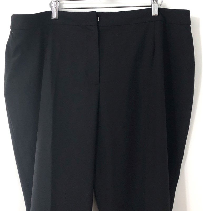 Talbots Women's Black Wide Leg Pull On Dress Pants Trousers 18W NWT