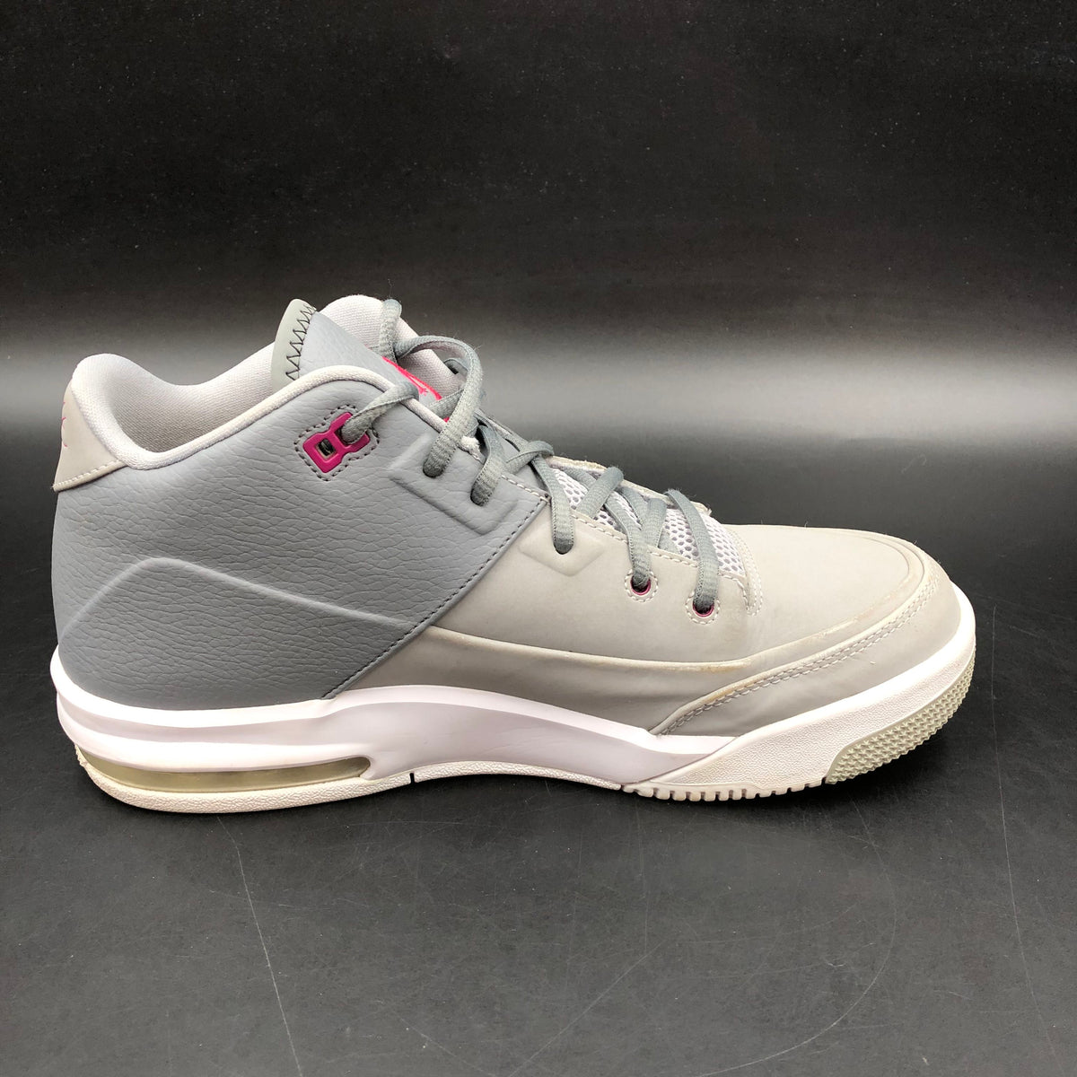 Nike Air Jordan Flight Origin 3 Wolf Grey Vivid Pink Basketball Size 8.5Y COA